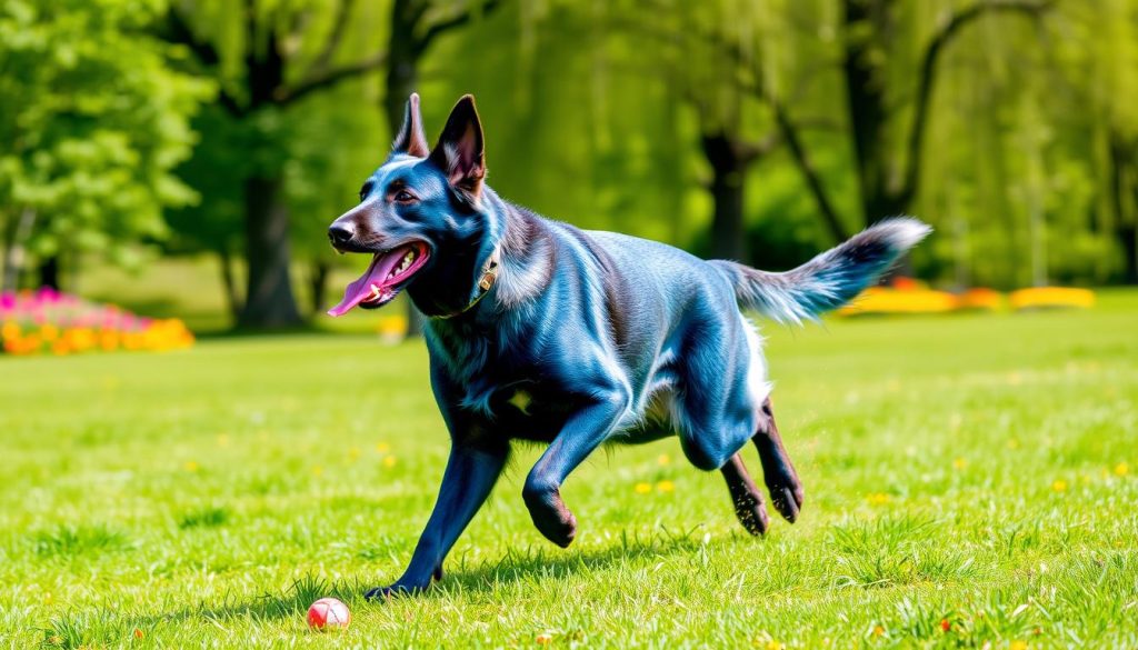 blue german shepherd exercise