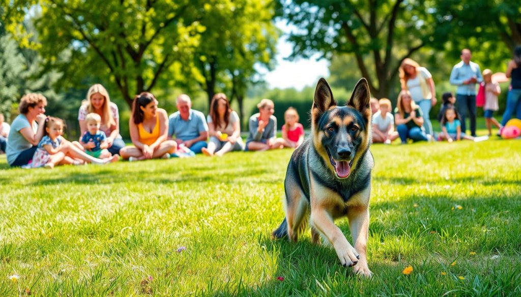 blue german shepherd socialization