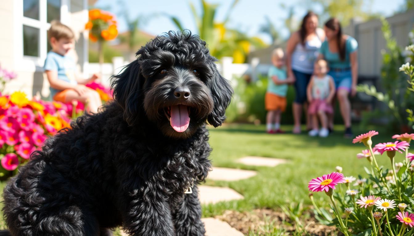 Black golden doodle