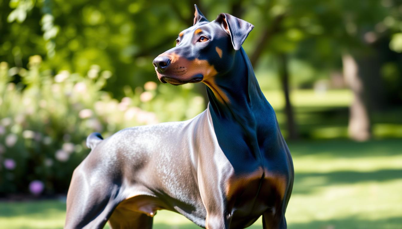 Blue doberman