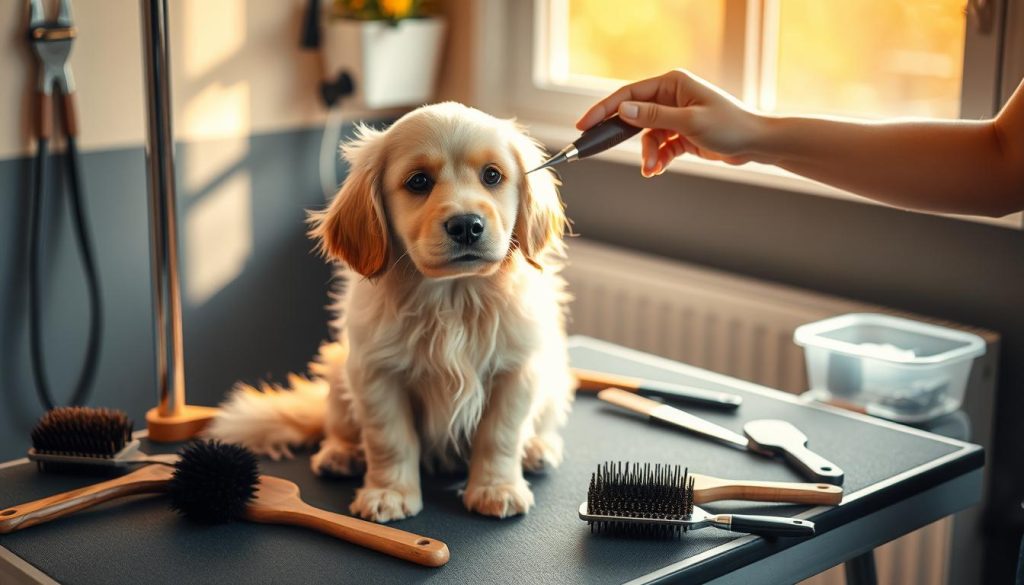 miniature golden retriever grooming