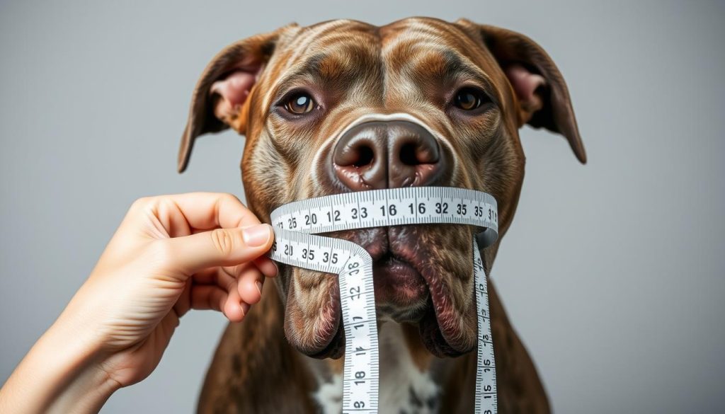 measuring pitbull muzzle size