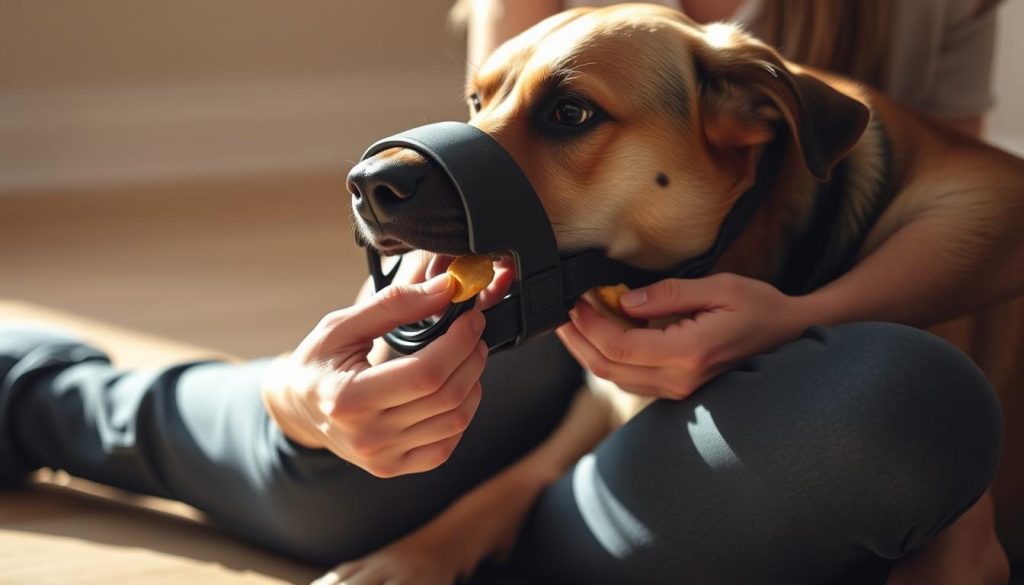 muzzle training a dog